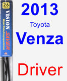 Driver Wiper Blade for 2013 Toyota Venza - Vision Saver