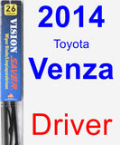 Driver Wiper Blade for 2014 Toyota Venza - Vision Saver