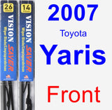 Front Wiper Blade Pack for 2007 Toyota Yaris - Vision Saver