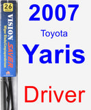 Driver Wiper Blade for 2007 Toyota Yaris - Vision Saver