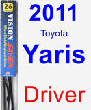 Driver Wiper Blade for 2011 Toyota Yaris - Vision Saver