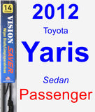 Passenger Wiper Blade for 2012 Toyota Yaris - Vision Saver