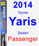Passenger Wiper Blade for 2014 Toyota Yaris - Vision Saver