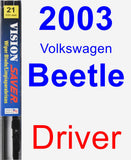 Driver Wiper Blade for 2003 Volkswagen Beetle - Vision Saver