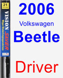 Driver Wiper Blade for 2006 Volkswagen Beetle - Vision Saver