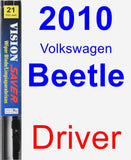 Driver Wiper Blade for 2010 Volkswagen Beetle - Vision Saver