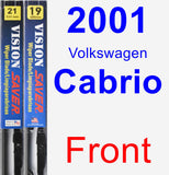 Front Wiper Blade Pack for 2001 Volkswagen Cabrio - Vision Saver