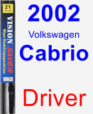 Driver Wiper Blade for 2002 Volkswagen Cabrio - Vision Saver