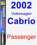 Passenger Wiper Blade for 2002 Volkswagen Cabrio - Vision Saver