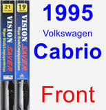 Front Wiper Blade Pack for 1995 Volkswagen Cabrio - Vision Saver