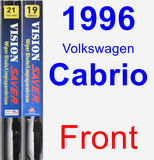 Front Wiper Blade Pack for 1996 Volkswagen Cabrio - Vision Saver