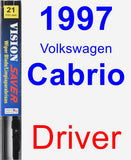 Driver Wiper Blade for 1997 Volkswagen Cabrio - Vision Saver