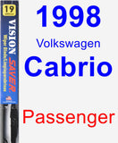 Passenger Wiper Blade for 1998 Volkswagen Cabrio - Vision Saver