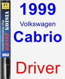 Driver Wiper Blade for 1999 Volkswagen Cabrio - Vision Saver