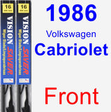 Front Wiper Blade Pack for 1986 Volkswagen Cabriolet - Vision Saver