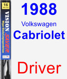 Driver Wiper Blade for 1988 Volkswagen Cabriolet - Vision Saver