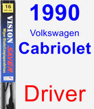 Driver Wiper Blade for 1990 Volkswagen Cabriolet - Vision Saver