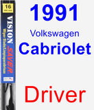 Driver Wiper Blade for 1991 Volkswagen Cabriolet - Vision Saver