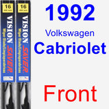 Front Wiper Blade Pack for 1992 Volkswagen Cabriolet - Vision Saver