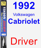 Driver Wiper Blade for 1992 Volkswagen Cabriolet - Vision Saver