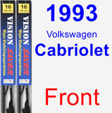 Front Wiper Blade Pack for 1993 Volkswagen Cabriolet - Vision Saver