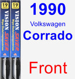 Front Wiper Blade Pack for 1990 Volkswagen Corrado - Vision Saver