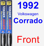 Front Wiper Blade Pack for 1992 Volkswagen Corrado - Vision Saver