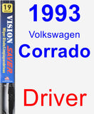 Driver Wiper Blade for 1993 Volkswagen Corrado - Vision Saver