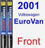 Front Wiper Blade Pack for 2001 Volkswagen EuroVan - Vision Saver