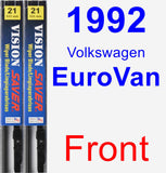 Front Wiper Blade Pack for 1992 Volkswagen EuroVan - Vision Saver