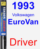 Driver Wiper Blade for 1993 Volkswagen EuroVan - Vision Saver