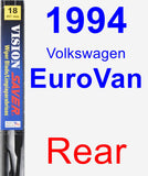 Rear Wiper Blade for 1994 Volkswagen EuroVan - Vision Saver