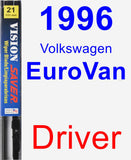 Driver Wiper Blade for 1996 Volkswagen EuroVan - Vision Saver