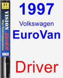 Driver Wiper Blade for 1997 Volkswagen EuroVan - Vision Saver