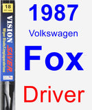 Driver Wiper Blade for 1987 Volkswagen Fox - Vision Saver