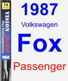 Passenger Wiper Blade for 1987 Volkswagen Fox - Vision Saver