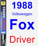 Driver Wiper Blade for 1988 Volkswagen Fox - Vision Saver