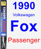 Passenger Wiper Blade for 1990 Volkswagen Fox - Vision Saver