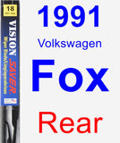 Rear Wiper Blade for 1991 Volkswagen Fox - Vision Saver