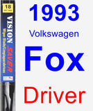 Driver Wiper Blade for 1993 Volkswagen Fox - Vision Saver