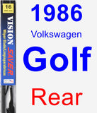 Rear Wiper Blade for 1986 Volkswagen Golf - Vision Saver