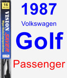 Passenger Wiper Blade for 1987 Volkswagen Golf - Vision Saver