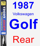 Rear Wiper Blade for 1987 Volkswagen Golf - Vision Saver