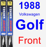 Front Wiper Blade Pack for 1988 Volkswagen Golf - Vision Saver