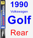 Rear Wiper Blade for 1990 Volkswagen Golf - Vision Saver