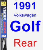 Rear Wiper Blade for 1991 Volkswagen Golf - Vision Saver