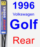 Rear Wiper Blade for 1996 Volkswagen Golf - Vision Saver