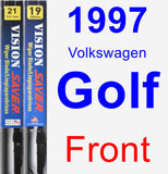 Front Wiper Blade Pack for 1997 Volkswagen Golf - Vision Saver