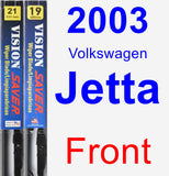 Front Wiper Blade Pack for 2003 Volkswagen Jetta - Vision Saver