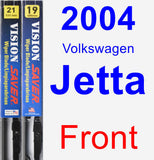 Front Wiper Blade Pack for 2004 Volkswagen Jetta - Vision Saver